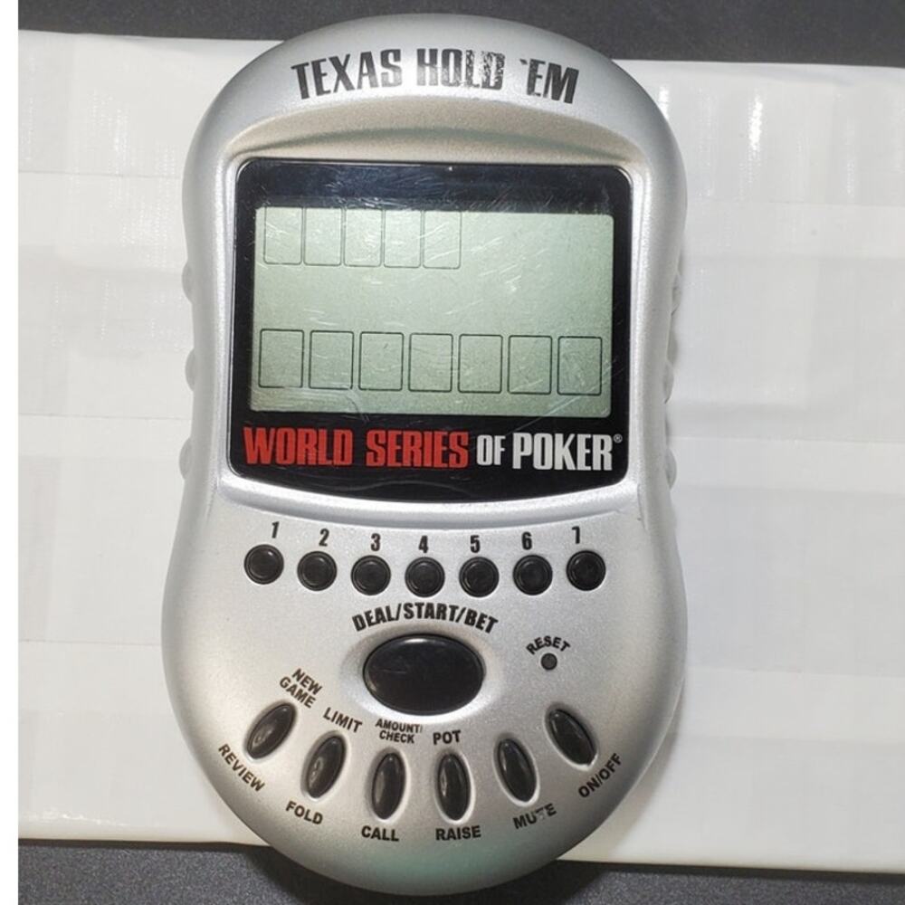 Handheld Electronic Texas Hold 'em Poker Game World Series of Poker **TESTED**